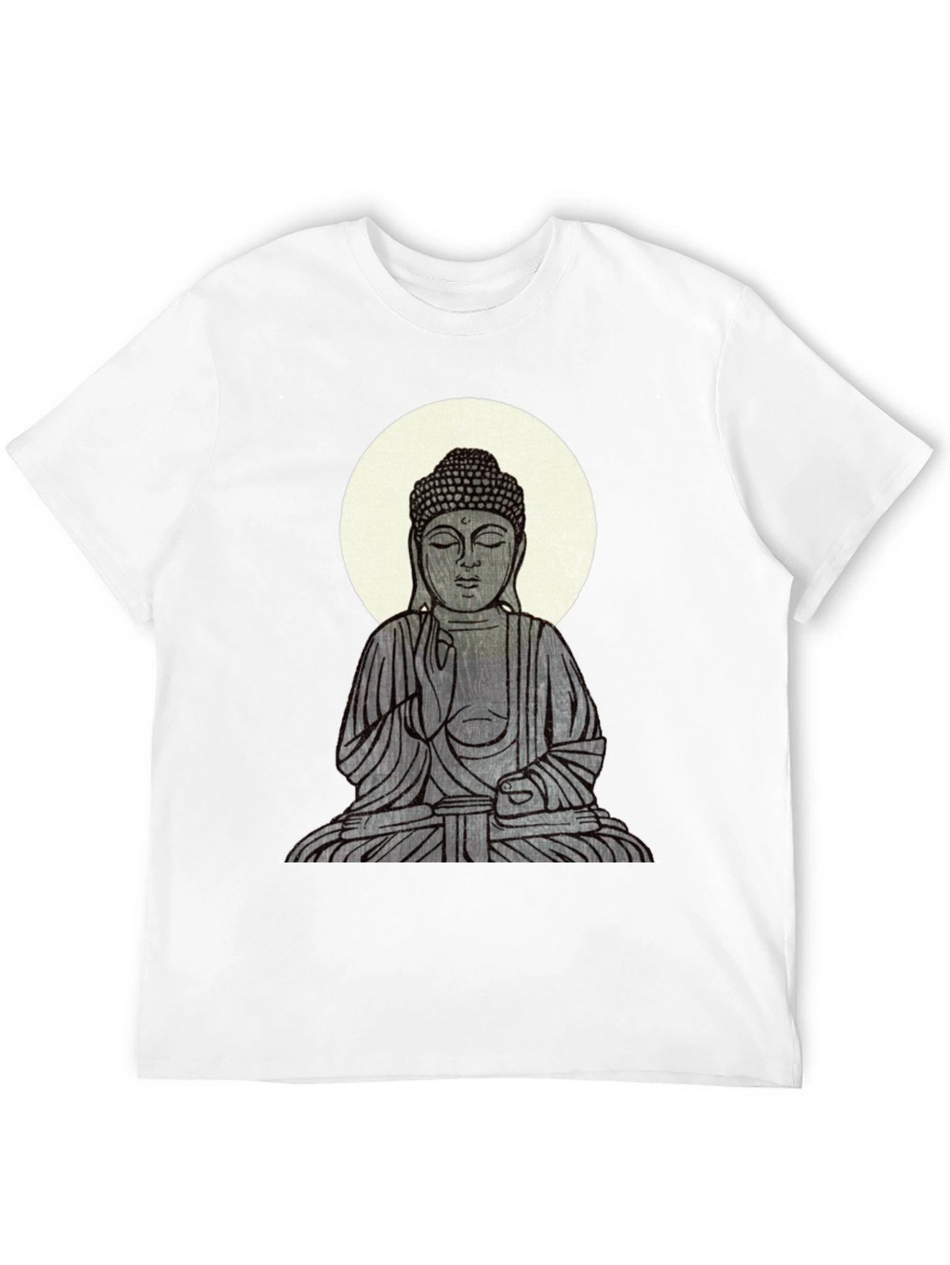 Buddha Graphic Print Black T-Shirt