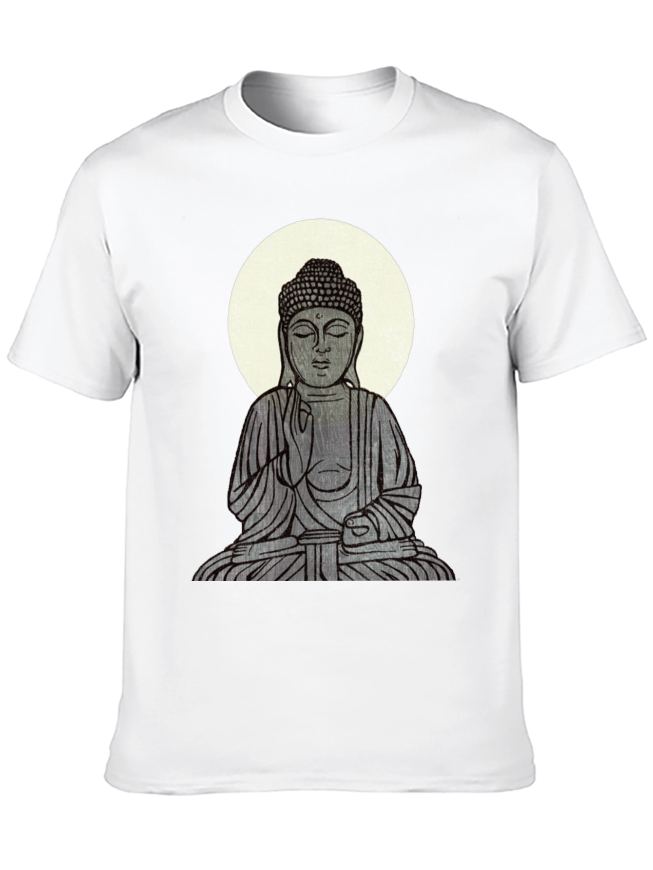 Buddha Graphic Print Black T-Shirt