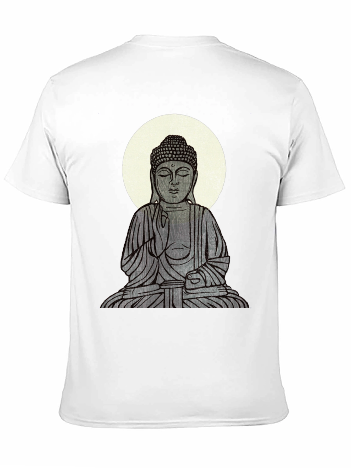 Buddha Graphic Print Black T-Shirt
