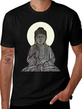 Buddha Graphic Print Black T-Shirt