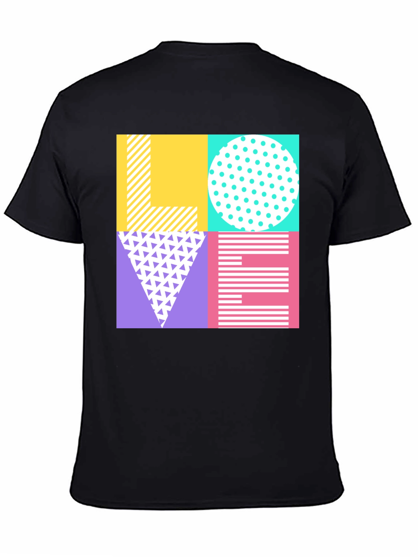 Retro LOVE Graphic Tee - Stylish Patterned Print