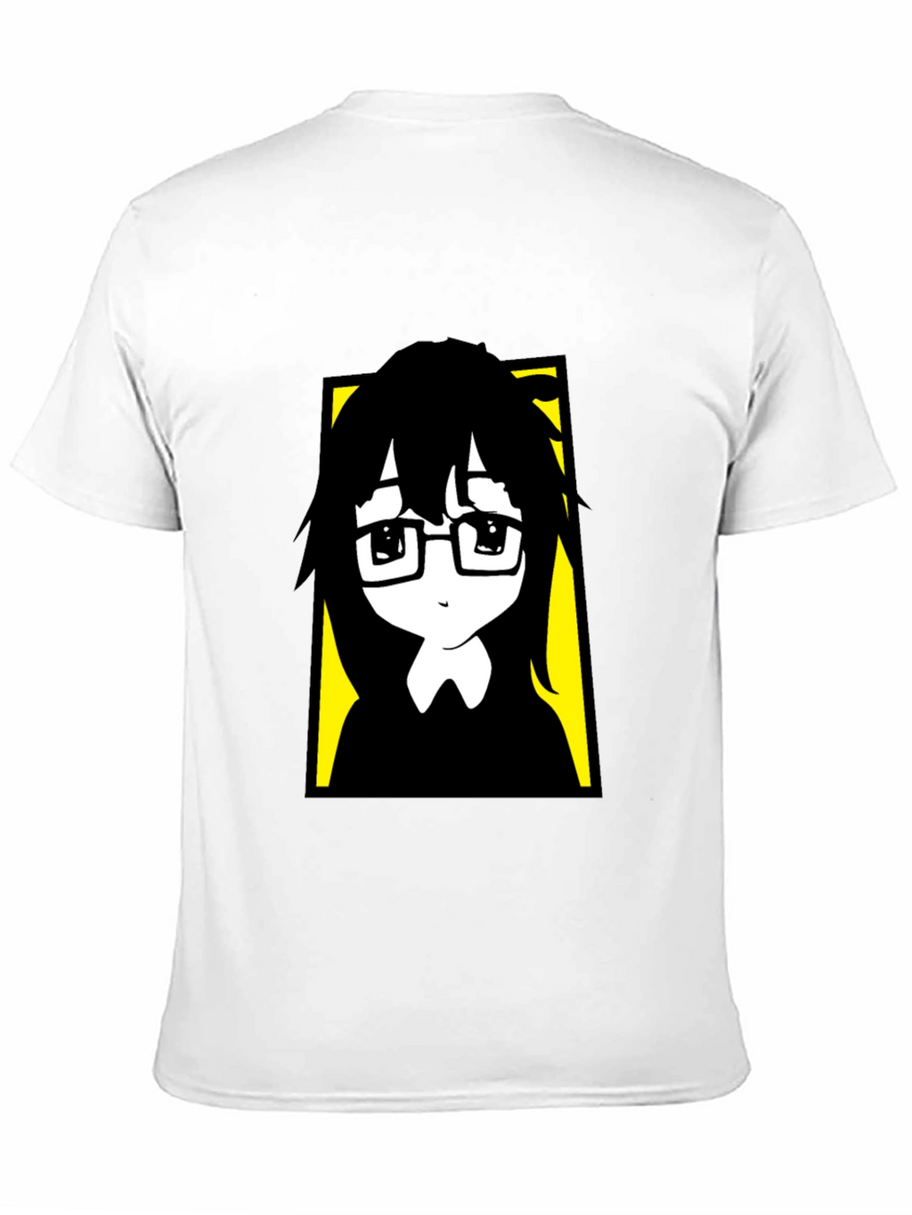 Anime Style Graphic Print Black T-Shirt