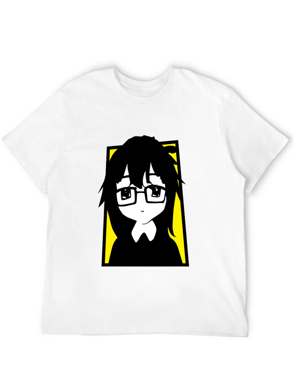 Anime Style Graphic Print Black T-Shirt