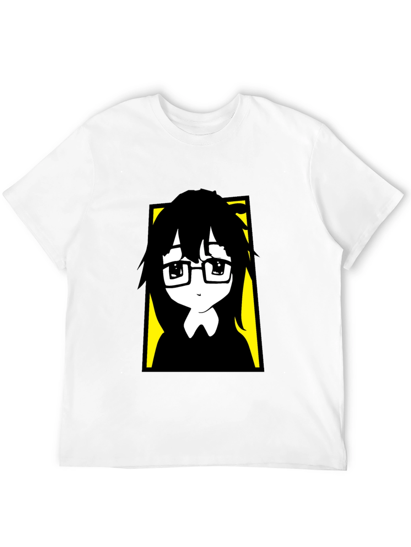 Anime Style Graphic Print Black T-Shirt
