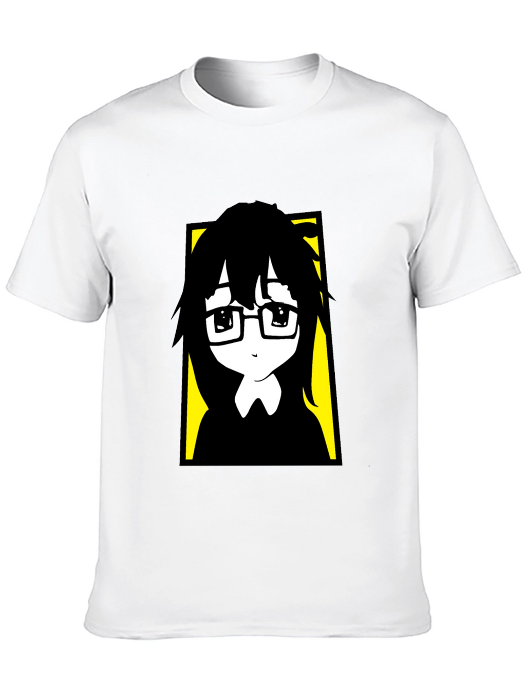 Anime Style Graphic Print Black T-Shirt