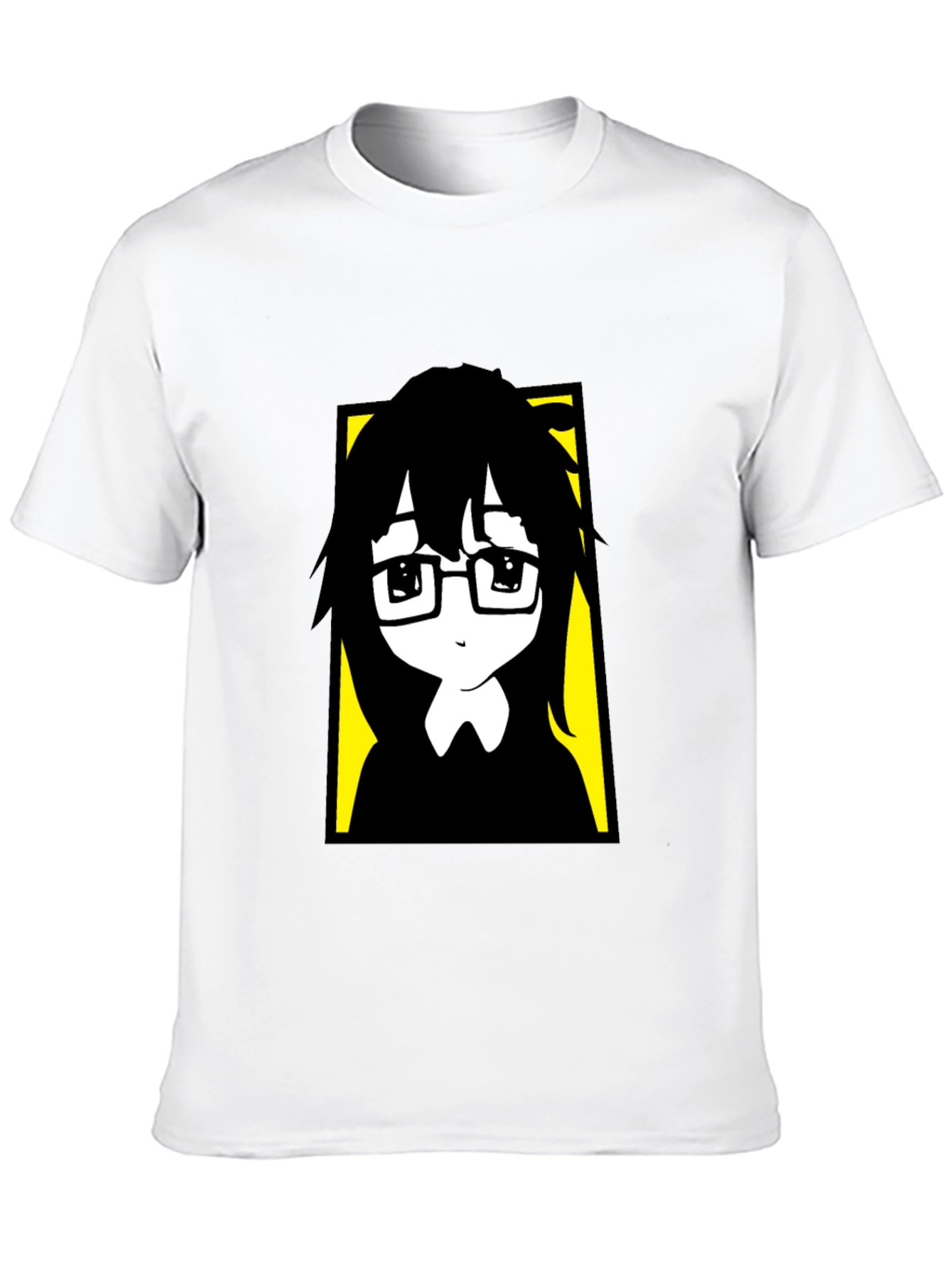 Anime Style Graphic Print Black T-Shirt