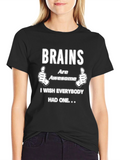 Brains Are Awesome Graphic T-Shirt - Black