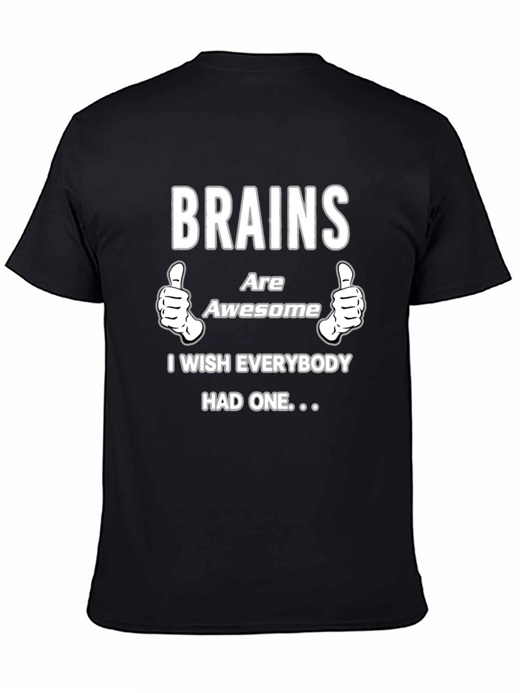 Brains Are Awesome Graphic T-Shirt - Black