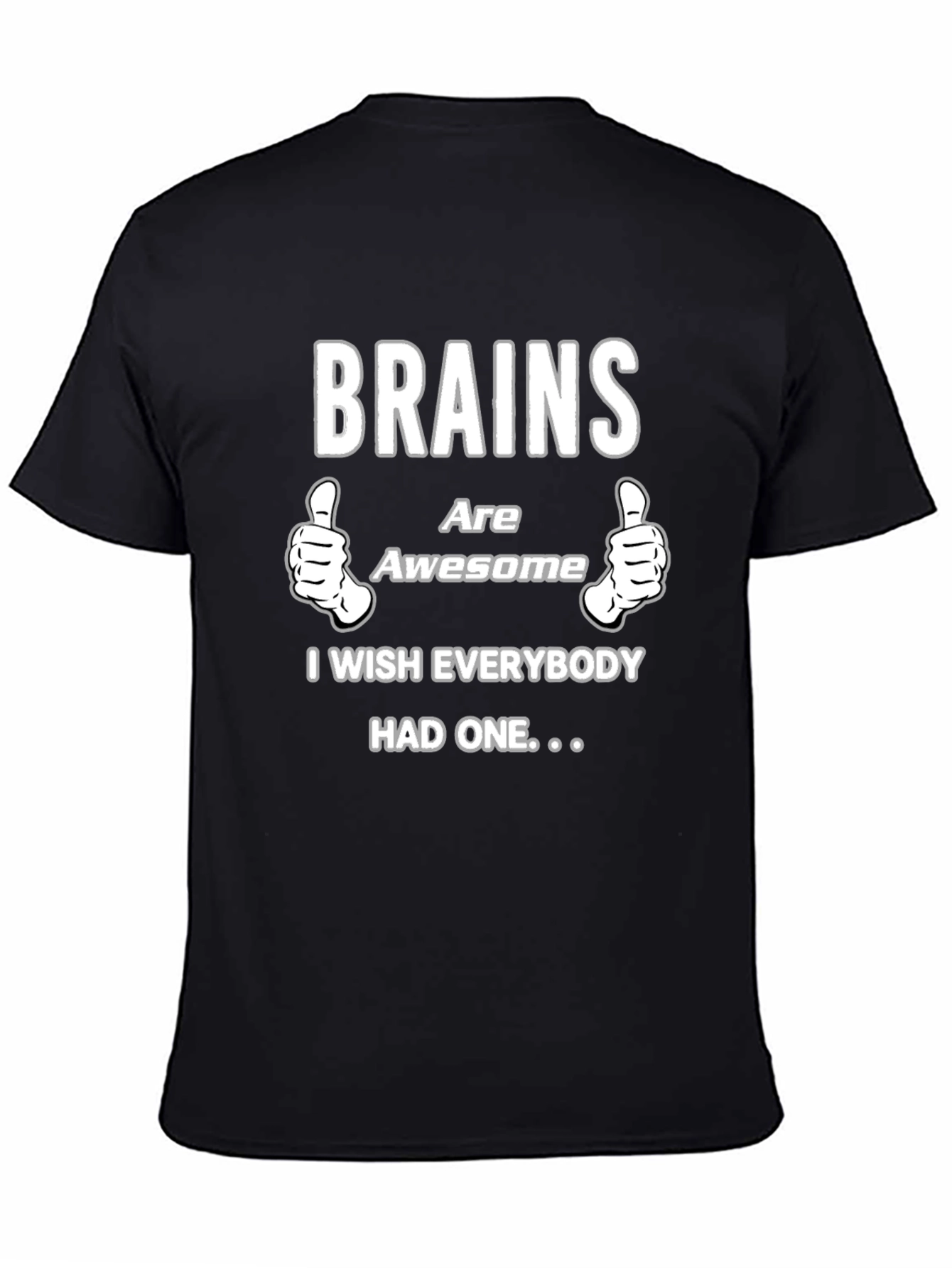 Brains Are Awesome Graphic T-Shirt - Black