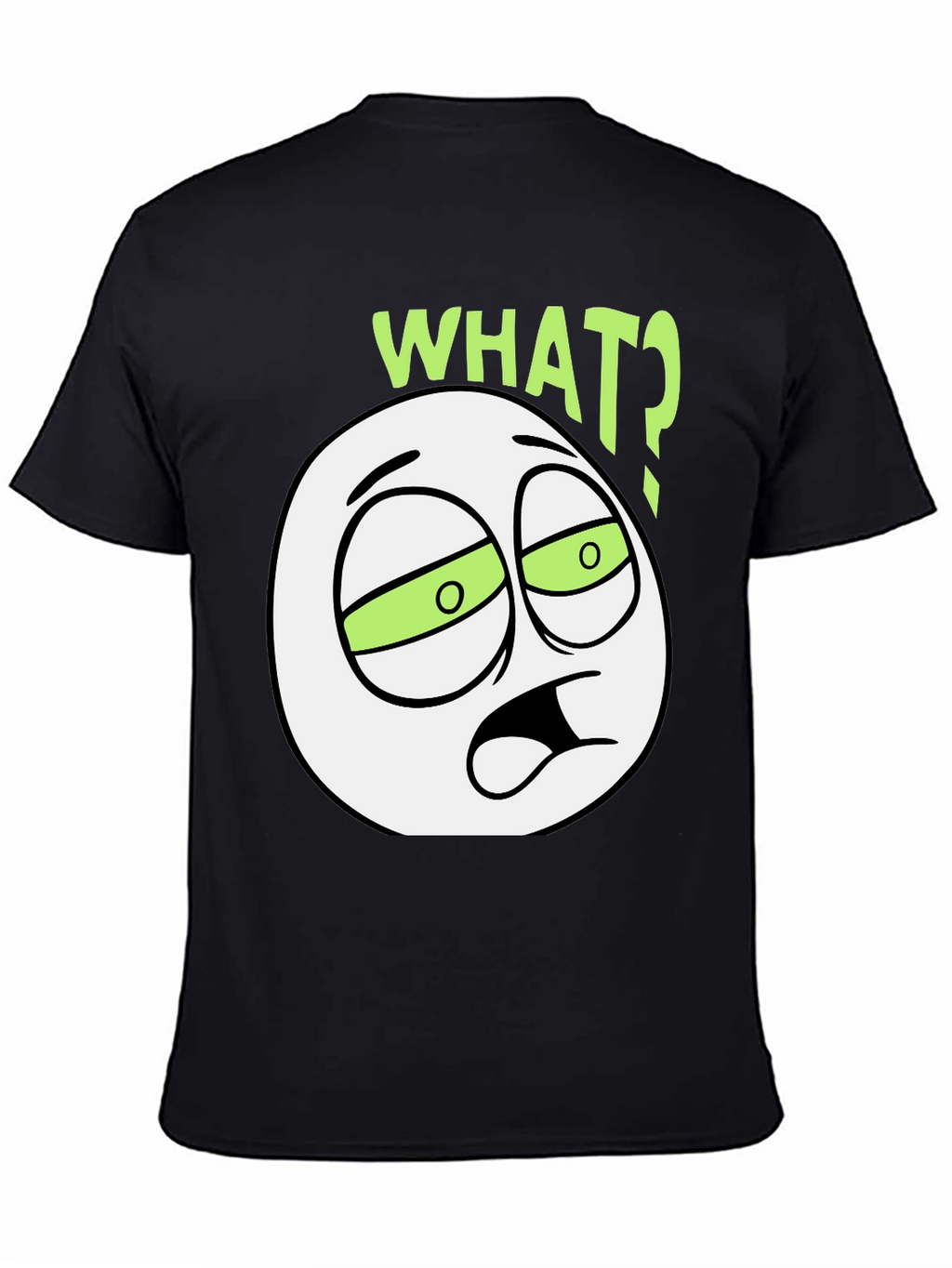 WTF Emoticon Black T-Shirt
