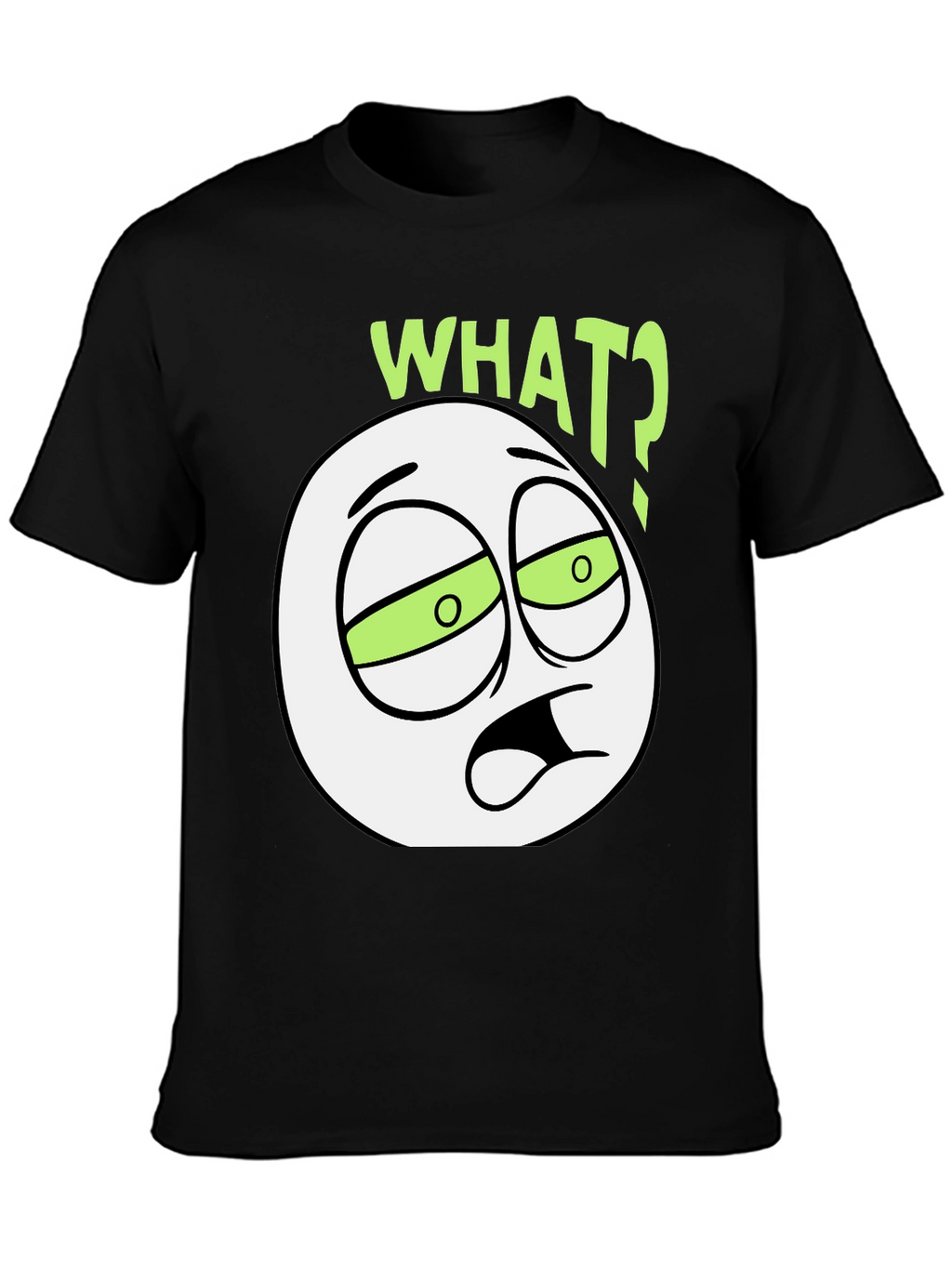 WTF Emoticon Black T-Shirt