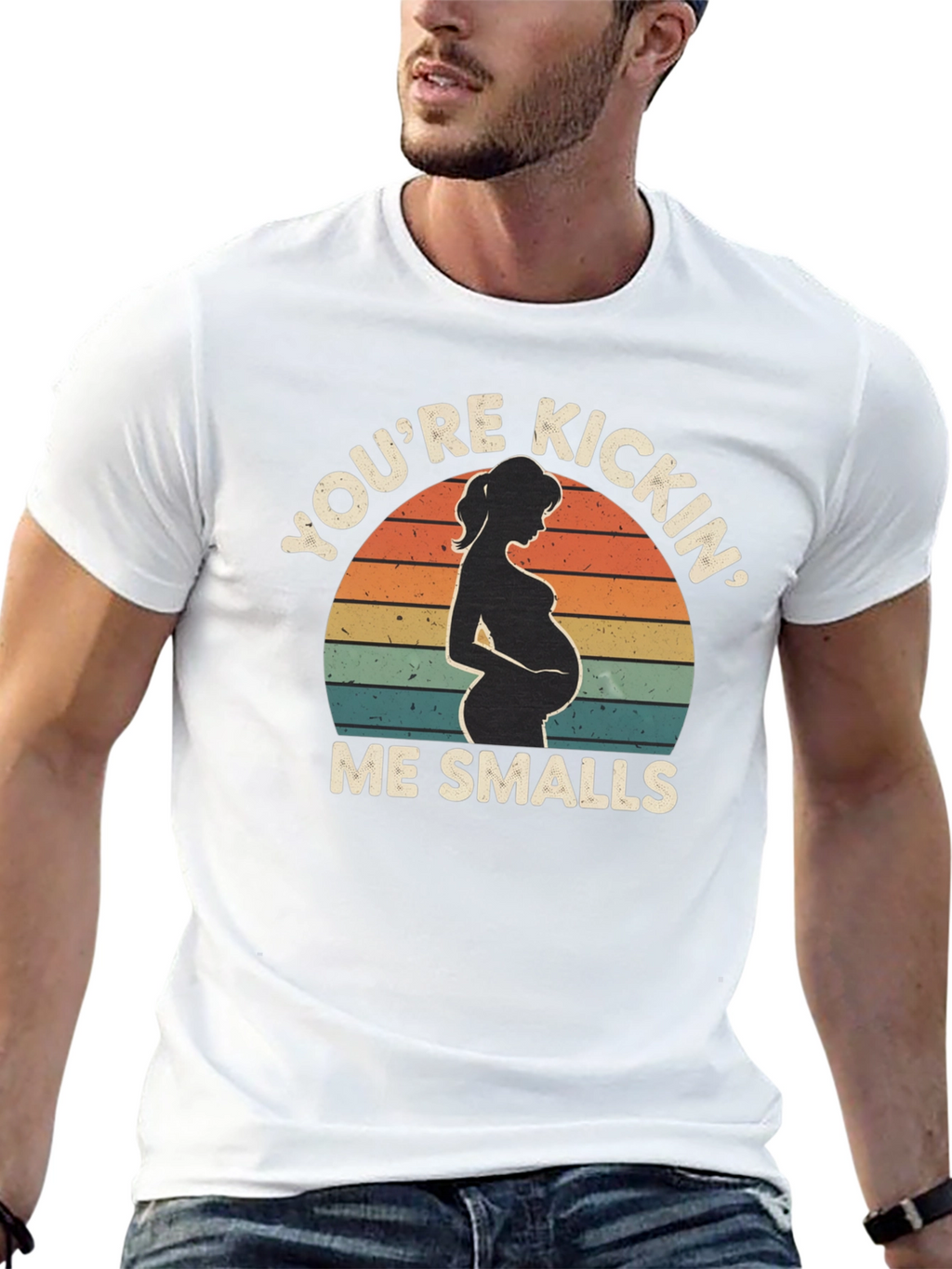 Pregnancy Announcement T-Shirt: Youre Kickin Me Smalls