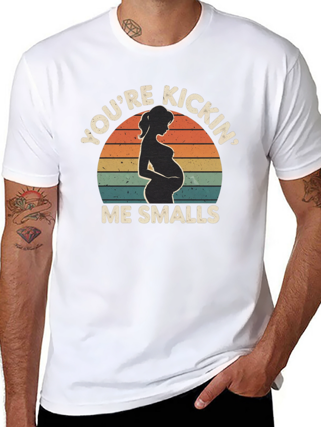 Pregnancy Announcement T-Shirt: Youre Kickin Me Smalls
