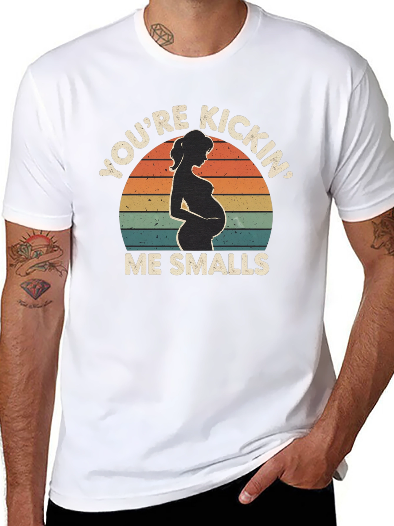 Pregnancy Announcement T-Shirt: Youre Kickin Me Smalls