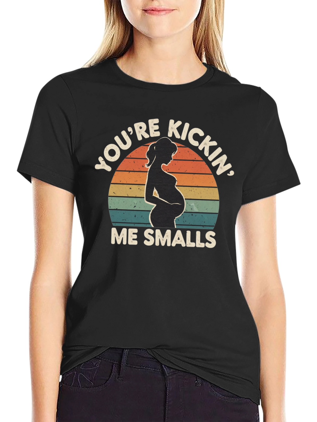 Pregnancy Announcement T-Shirt: Youre Kickin Me Smalls