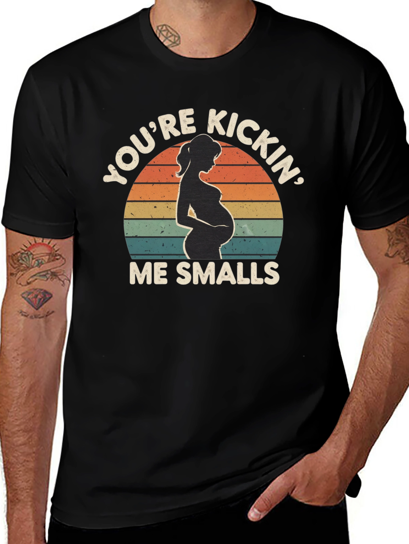 Pregnancy Announcement T-Shirt: Youre Kickin Me Smalls