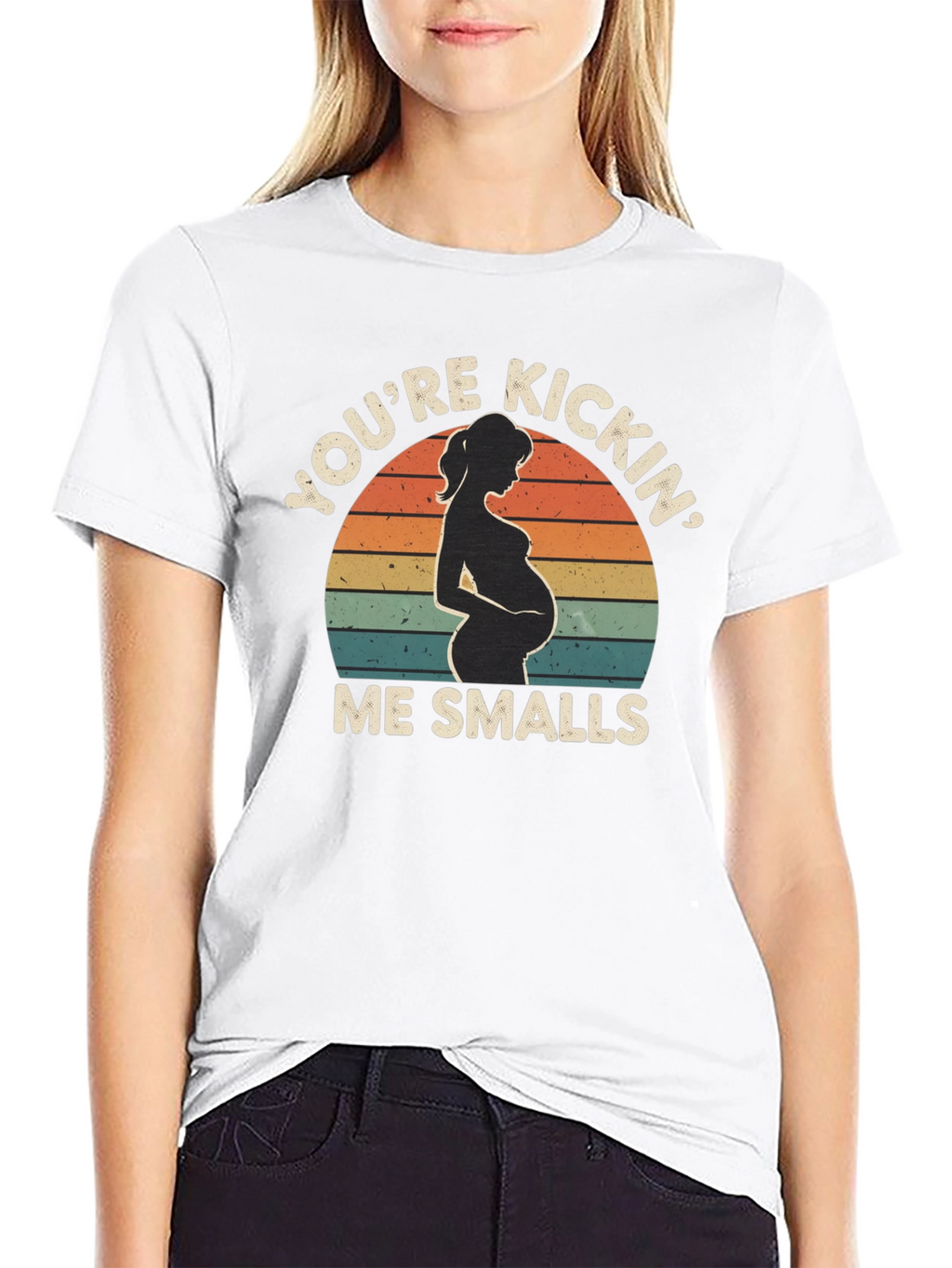 Pregnancy Announcement T-Shirt: Youre Kickin Me Smalls
