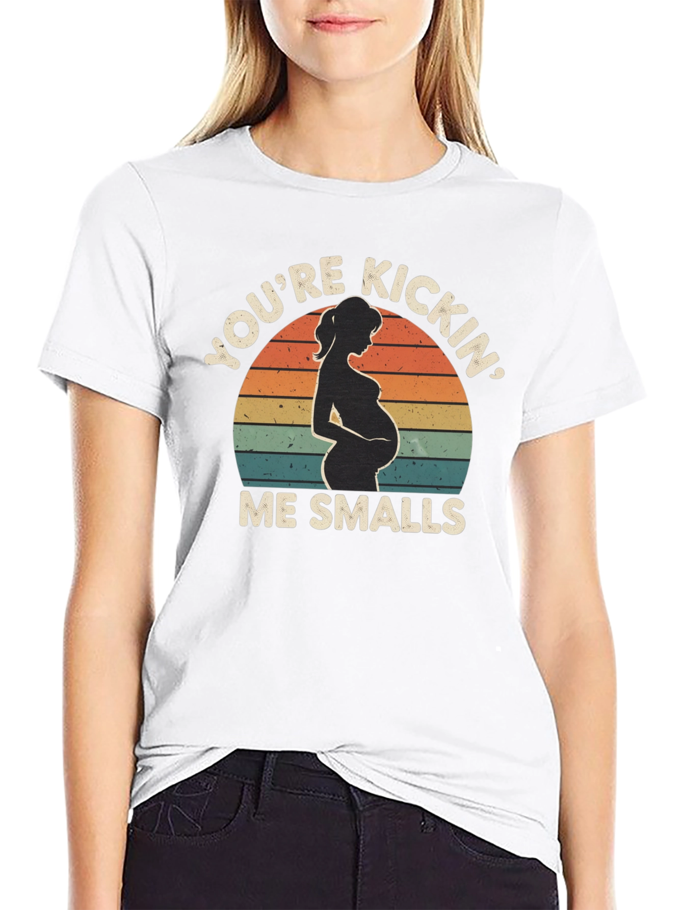 Pregnancy Announcement T-Shirt: Youre Kickin Me Smalls