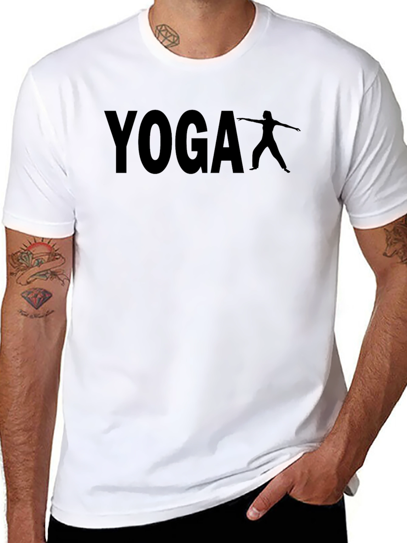 Yoga T-Shirt - Mens Black Graphic Tee