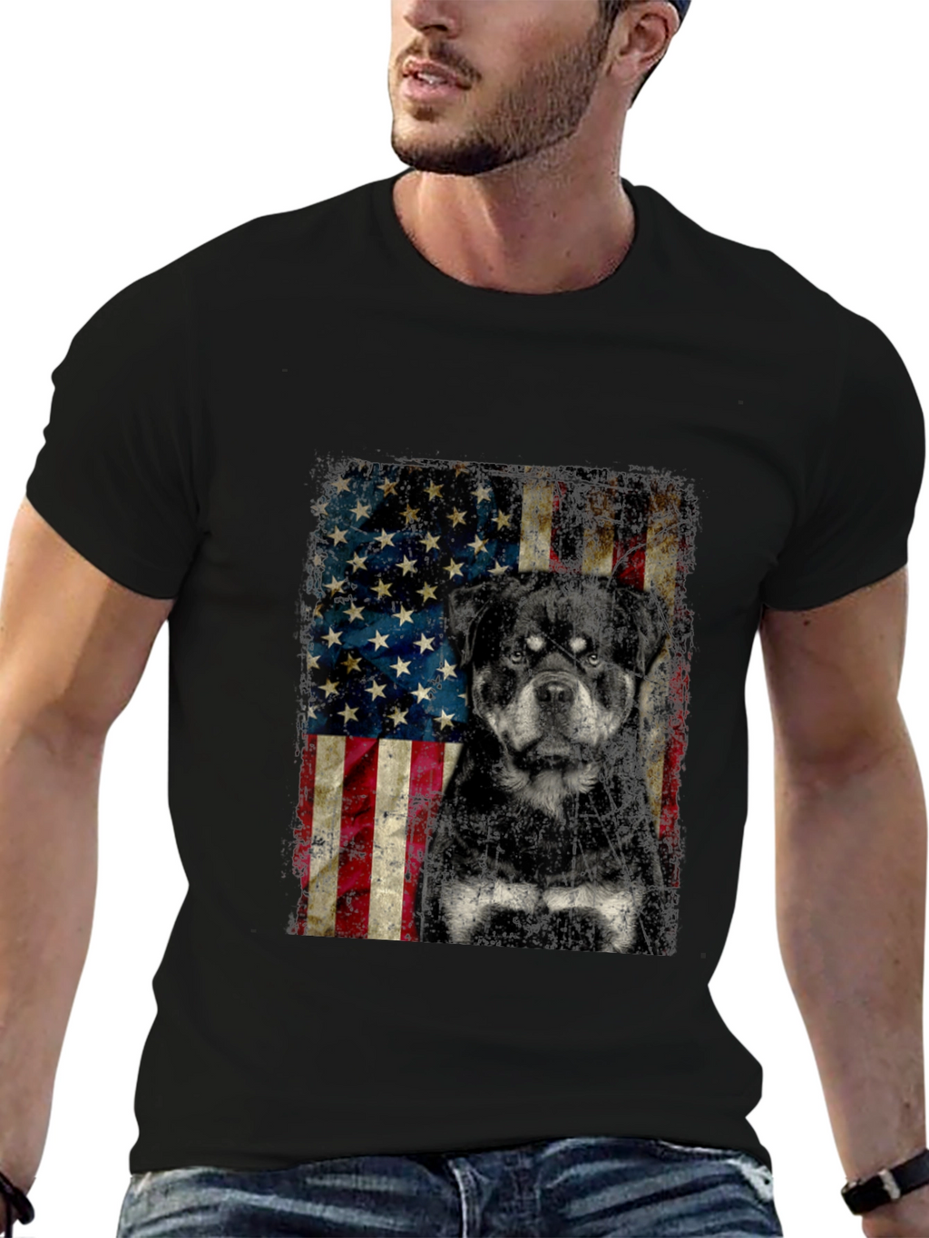 American Rottweiler Graphic Tee