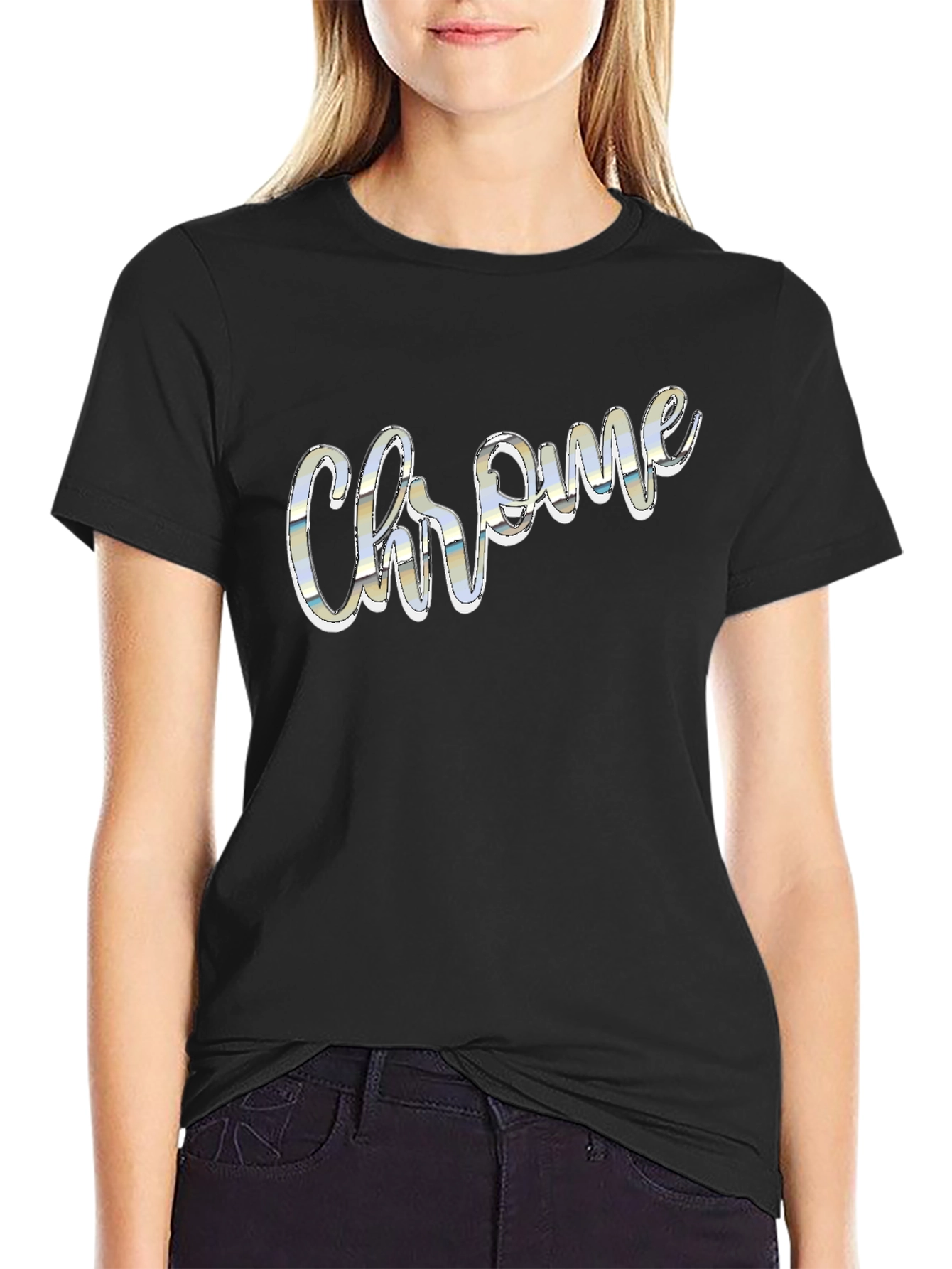 Chrome Logo Black T-Shirt | Stylish Mens Tee