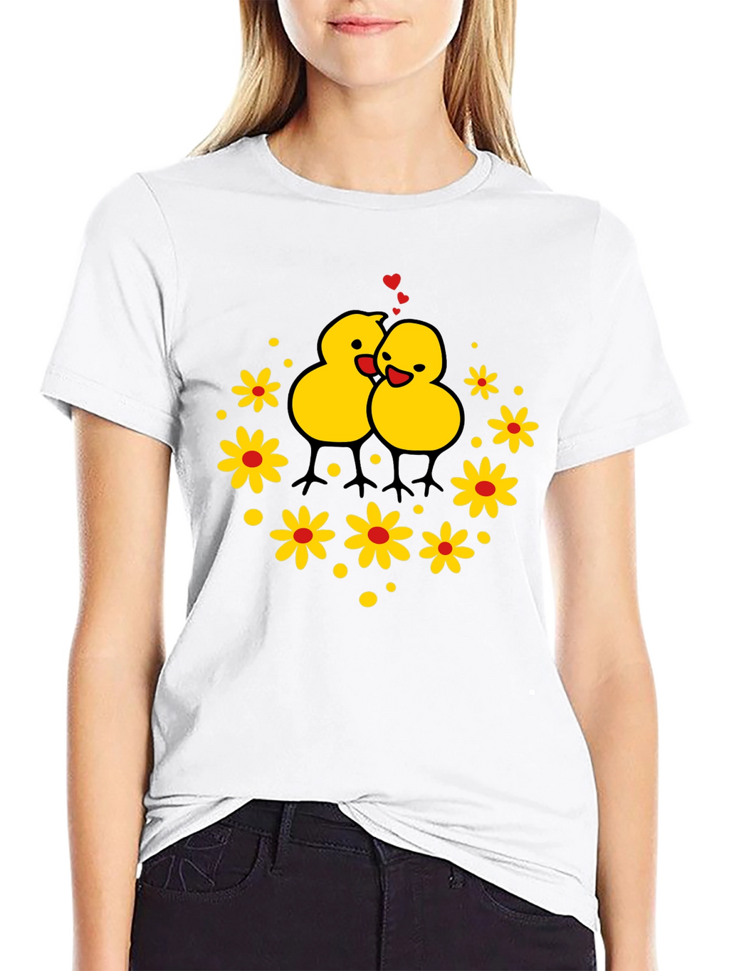 Cute Chicks Graphic T-Shirt - Black