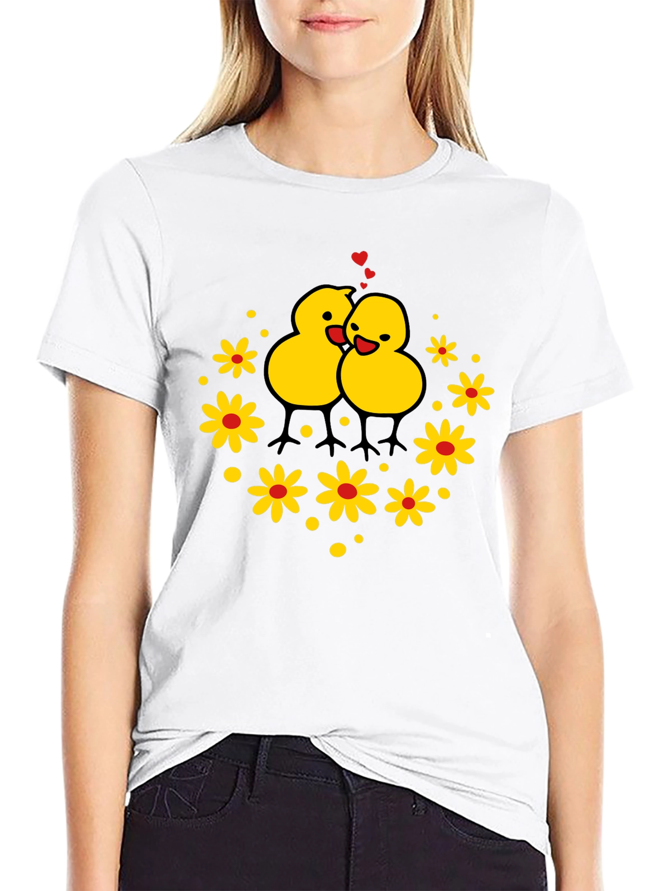 Cute Chicks Graphic T-Shirt - Black