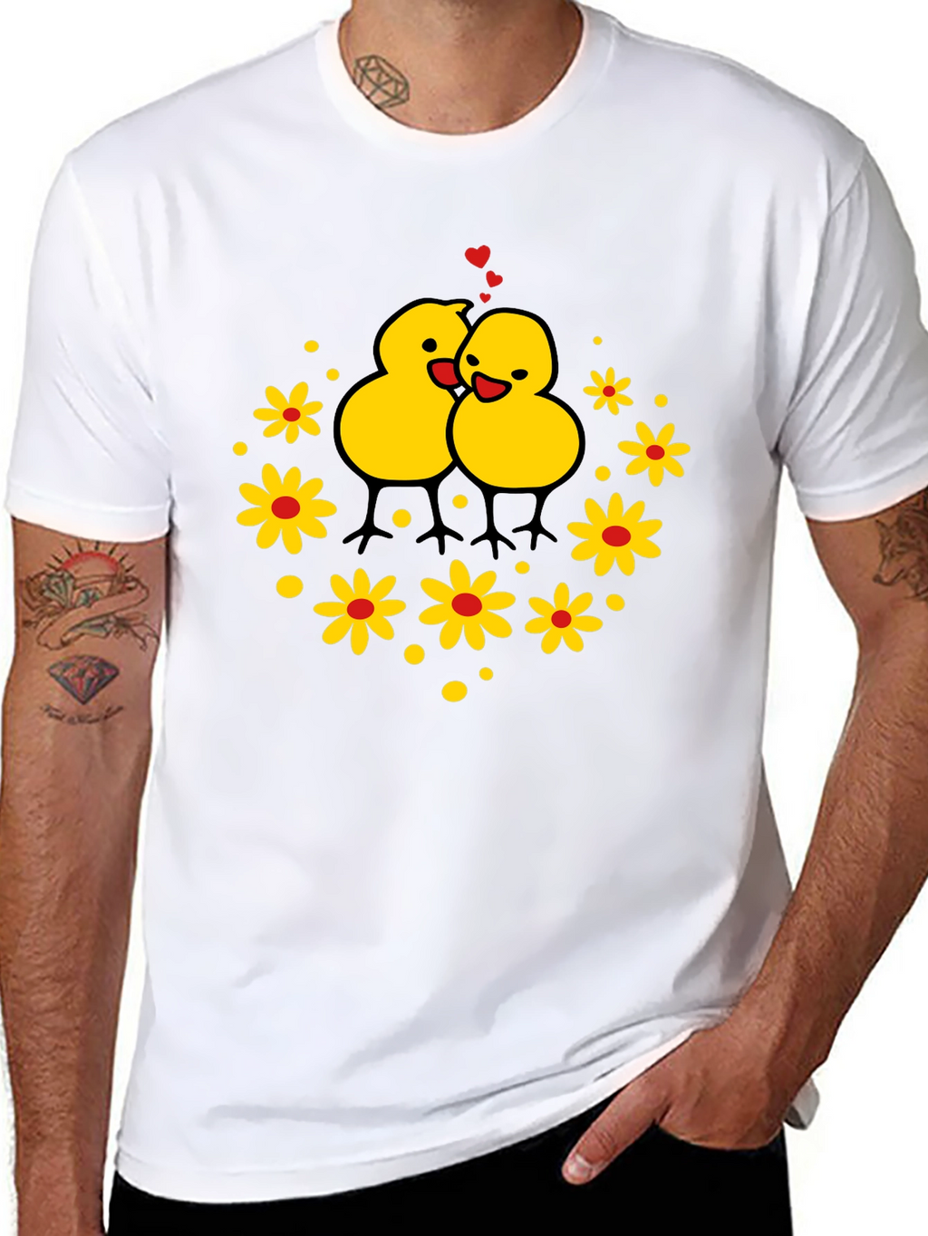 Cute Chicks Graphic T-Shirt - Black