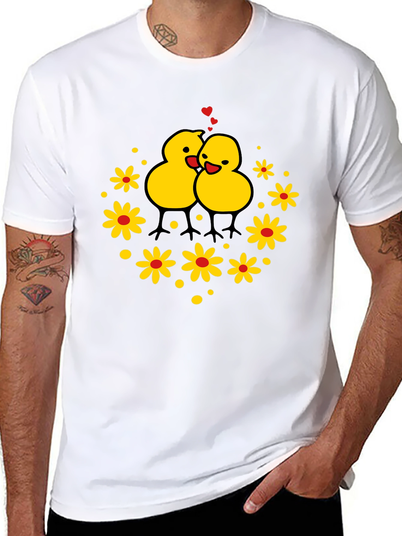Cute Chicks Graphic T-Shirt - Black