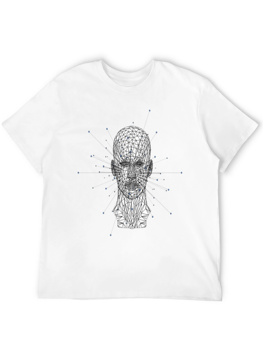 Geometric Head Graphic Print Black T-Shirt