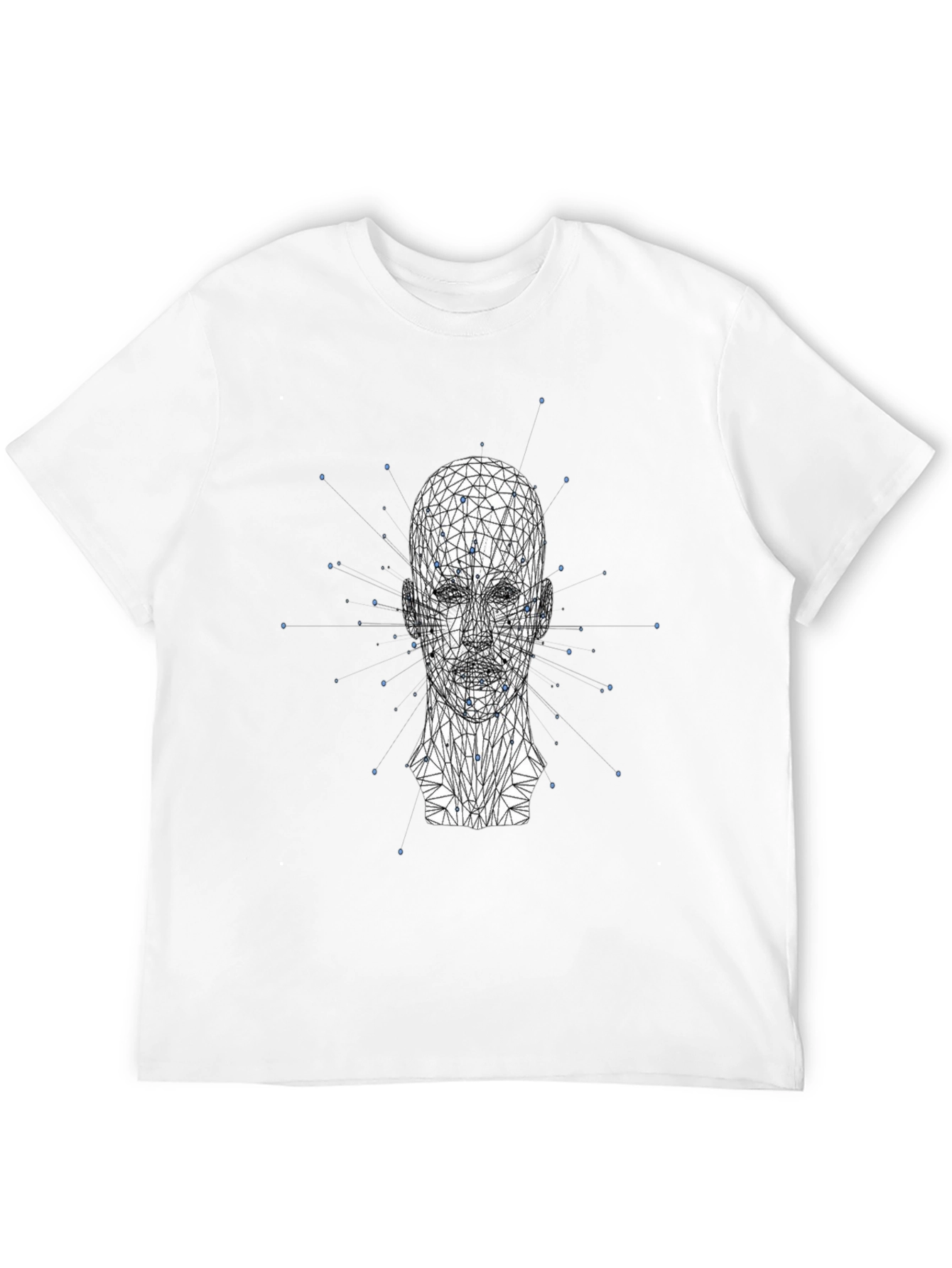 Geometric Head Graphic Print Black T-Shirt