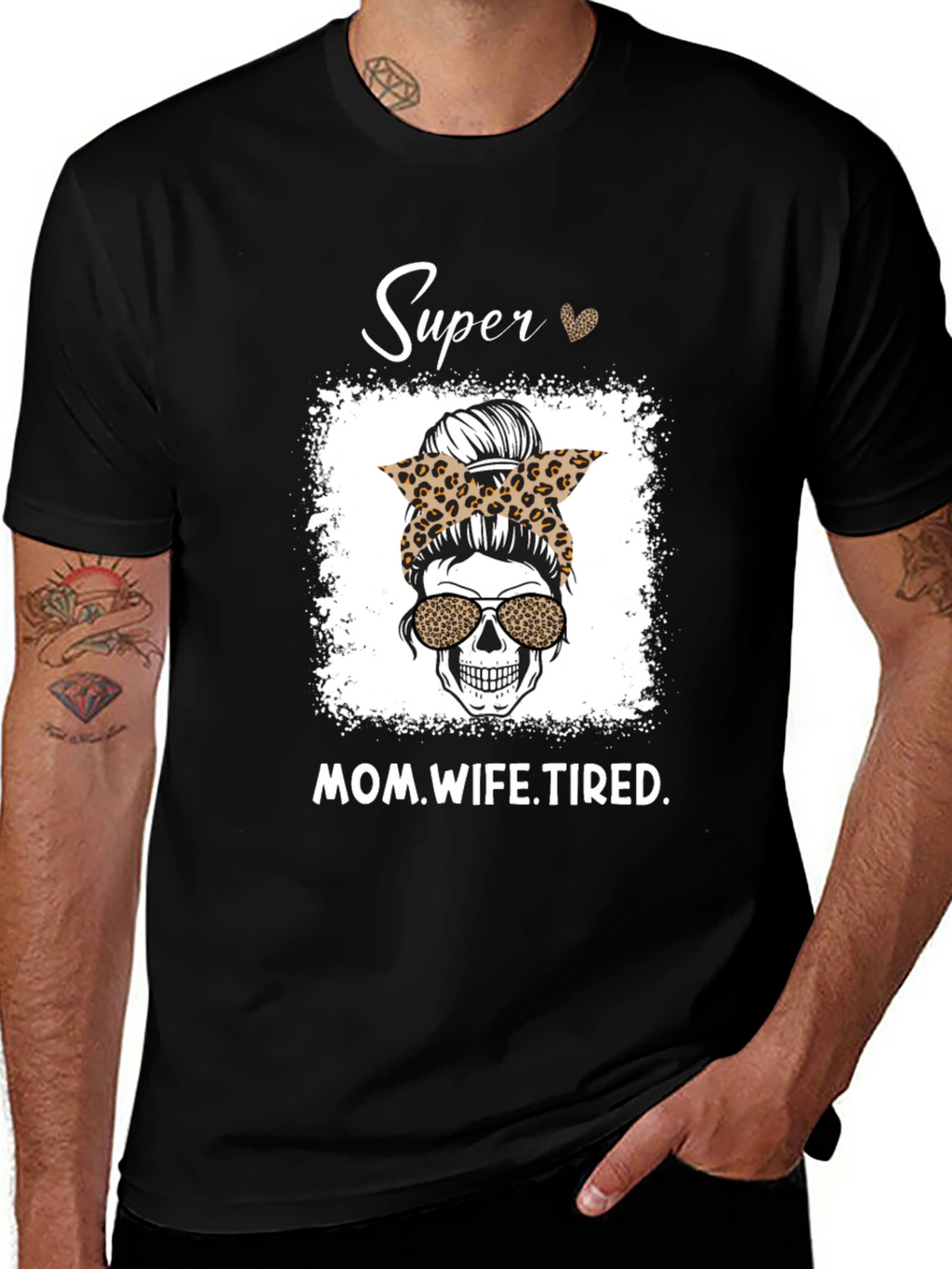 Super Mom Wife Tired Graphic Tee