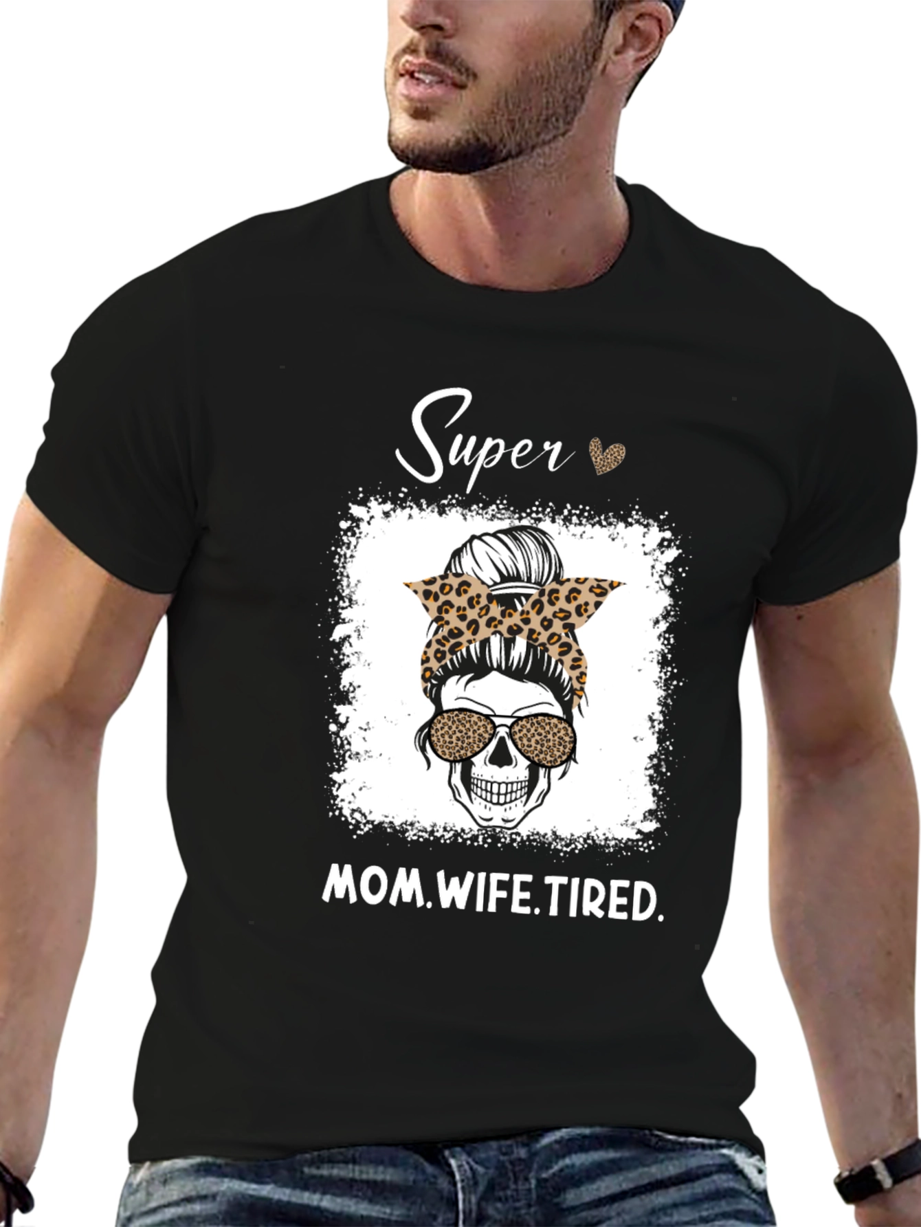 Super Mom Wife Tired Graphic Tee