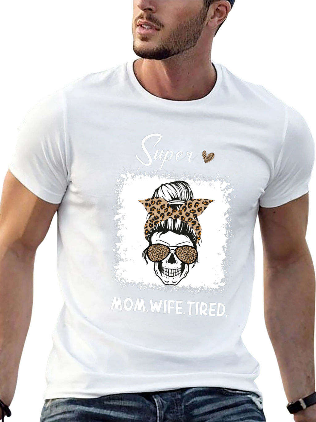 Super Mom Wife Tired Graphic Tee