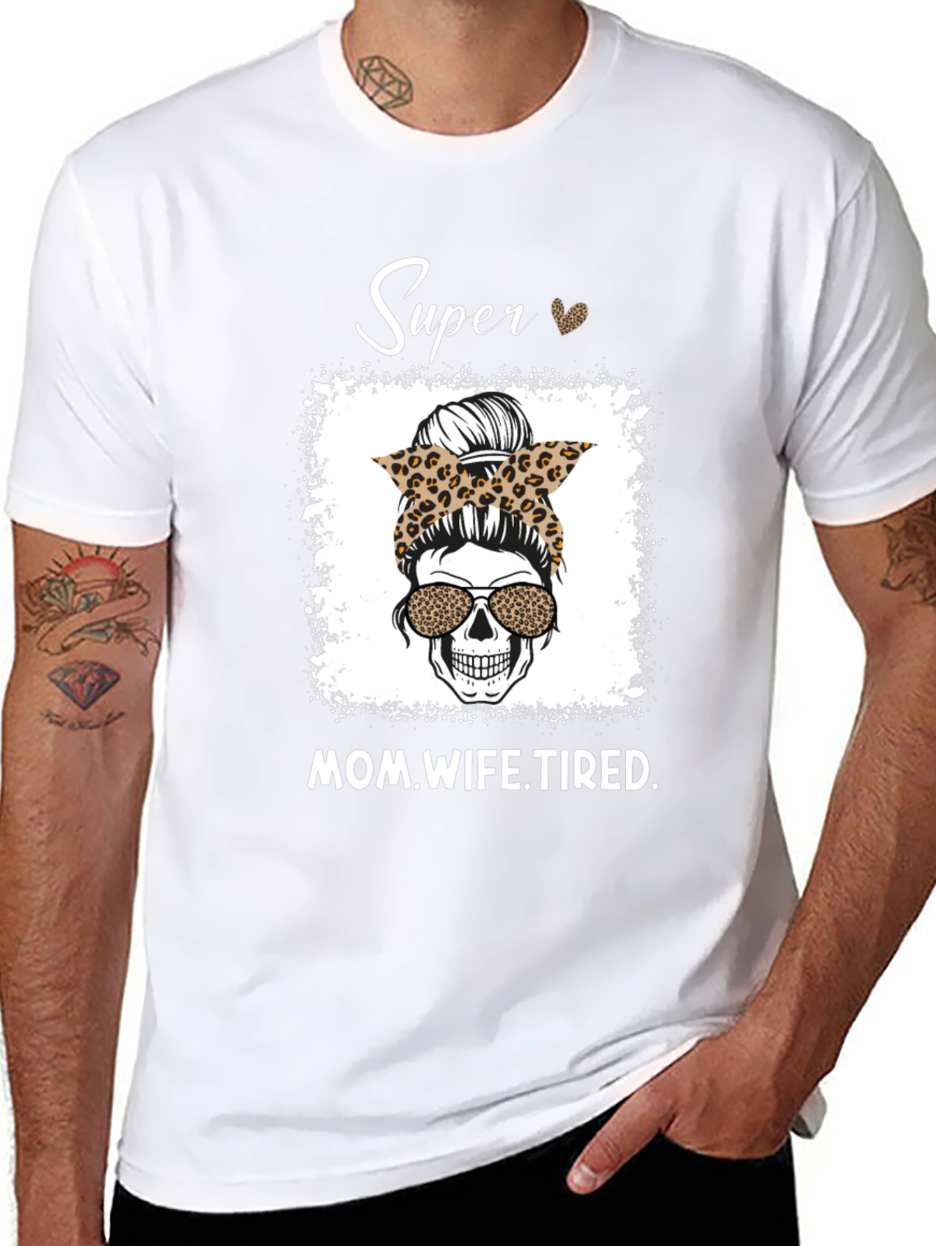 Super Mom Wife Tired Graphic Tee