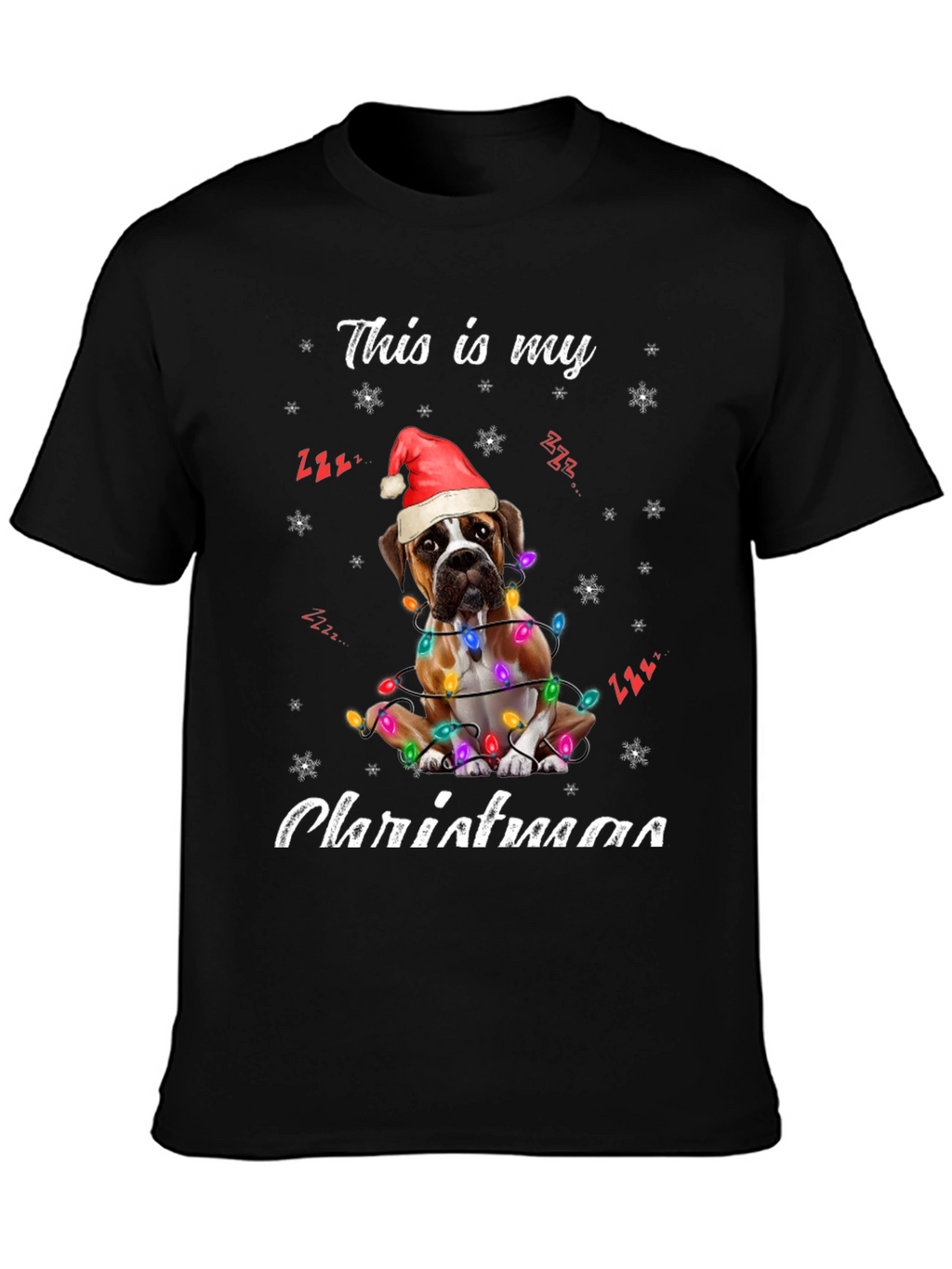Boxer Dog Christmas T-Shirt