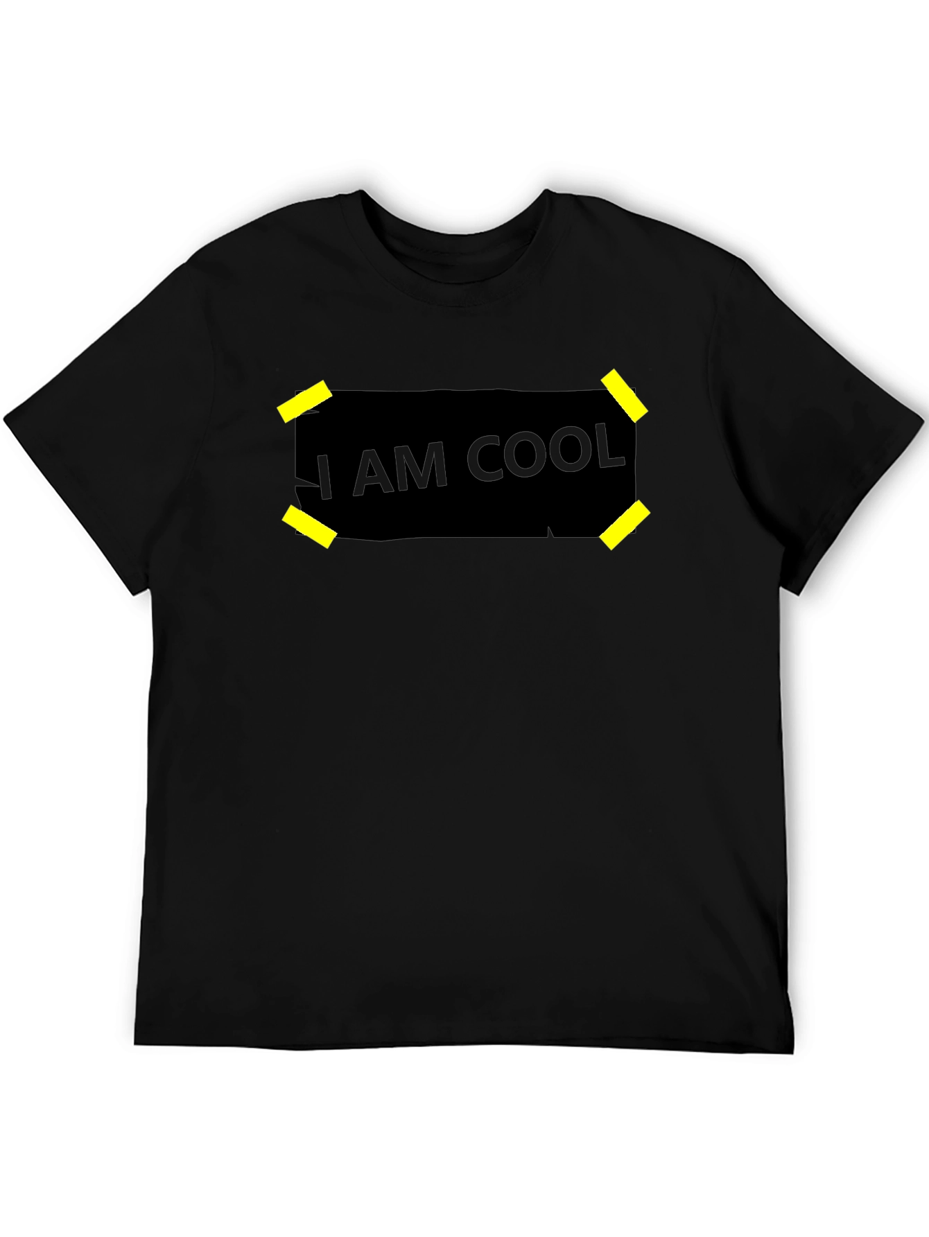 I Am Cool Graphic Black T-Shirt