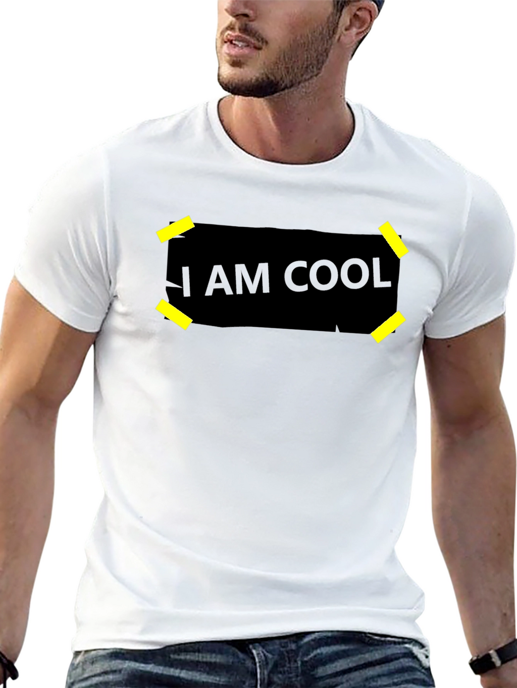 I Am Cool Graphic Black T-Shirt