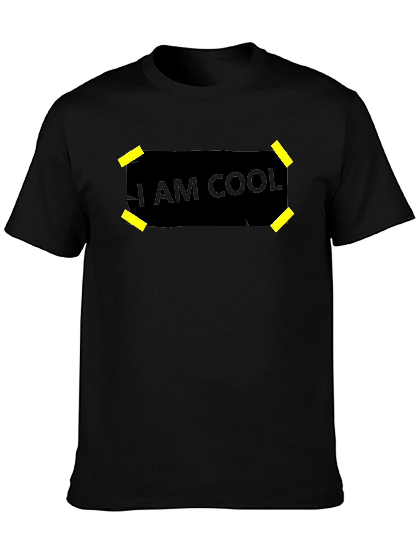 I Am Cool Graphic Black T-Shirt