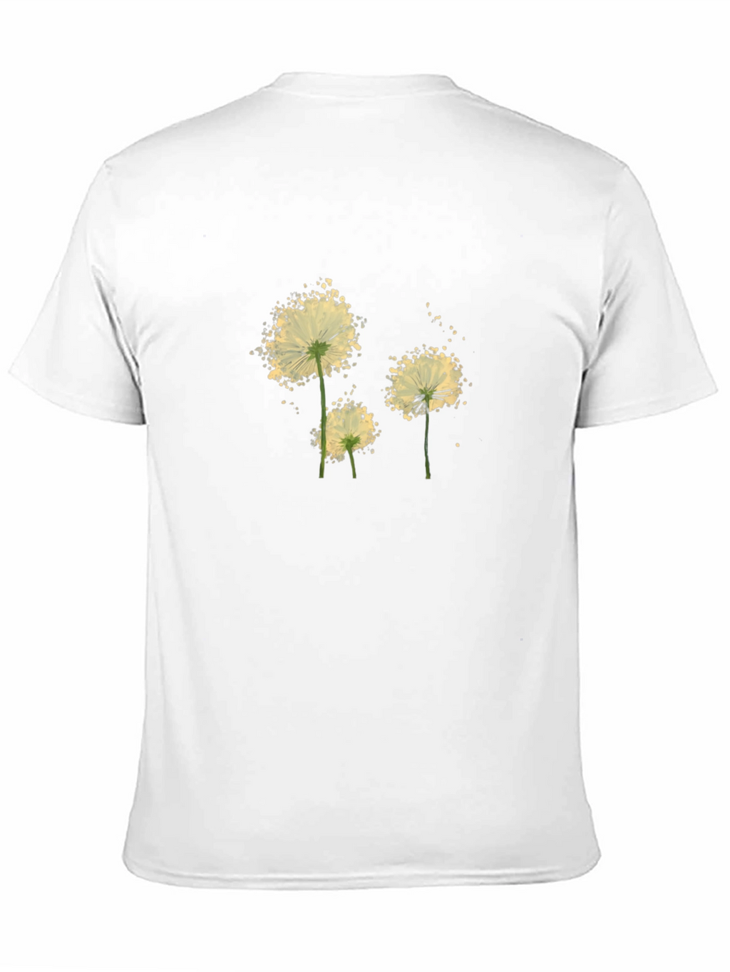 Dandelion Print Black Tee