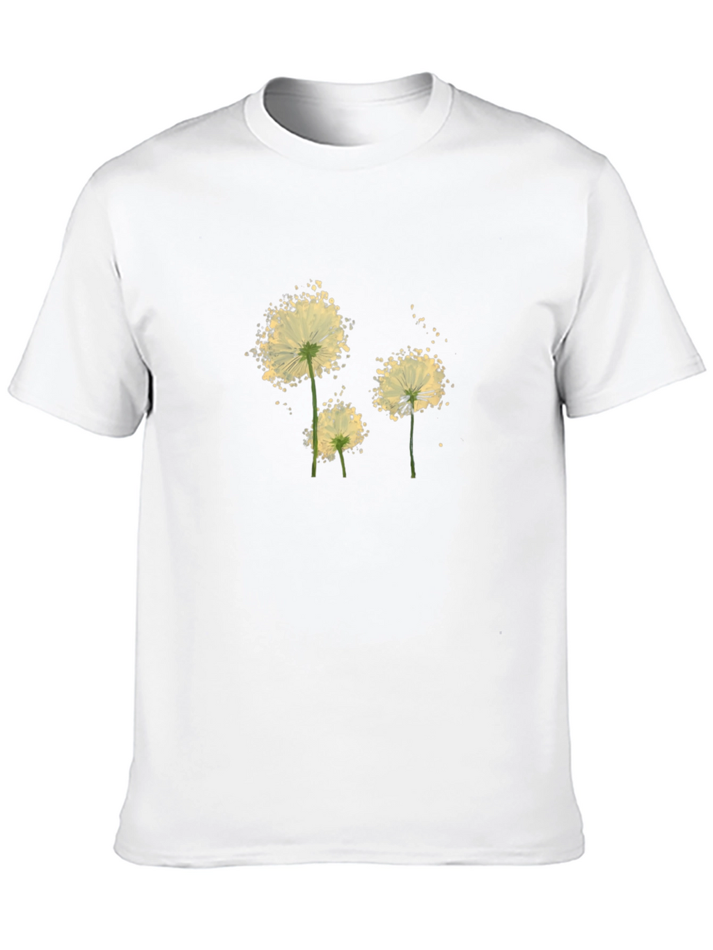 Dandelion Print Black Tee