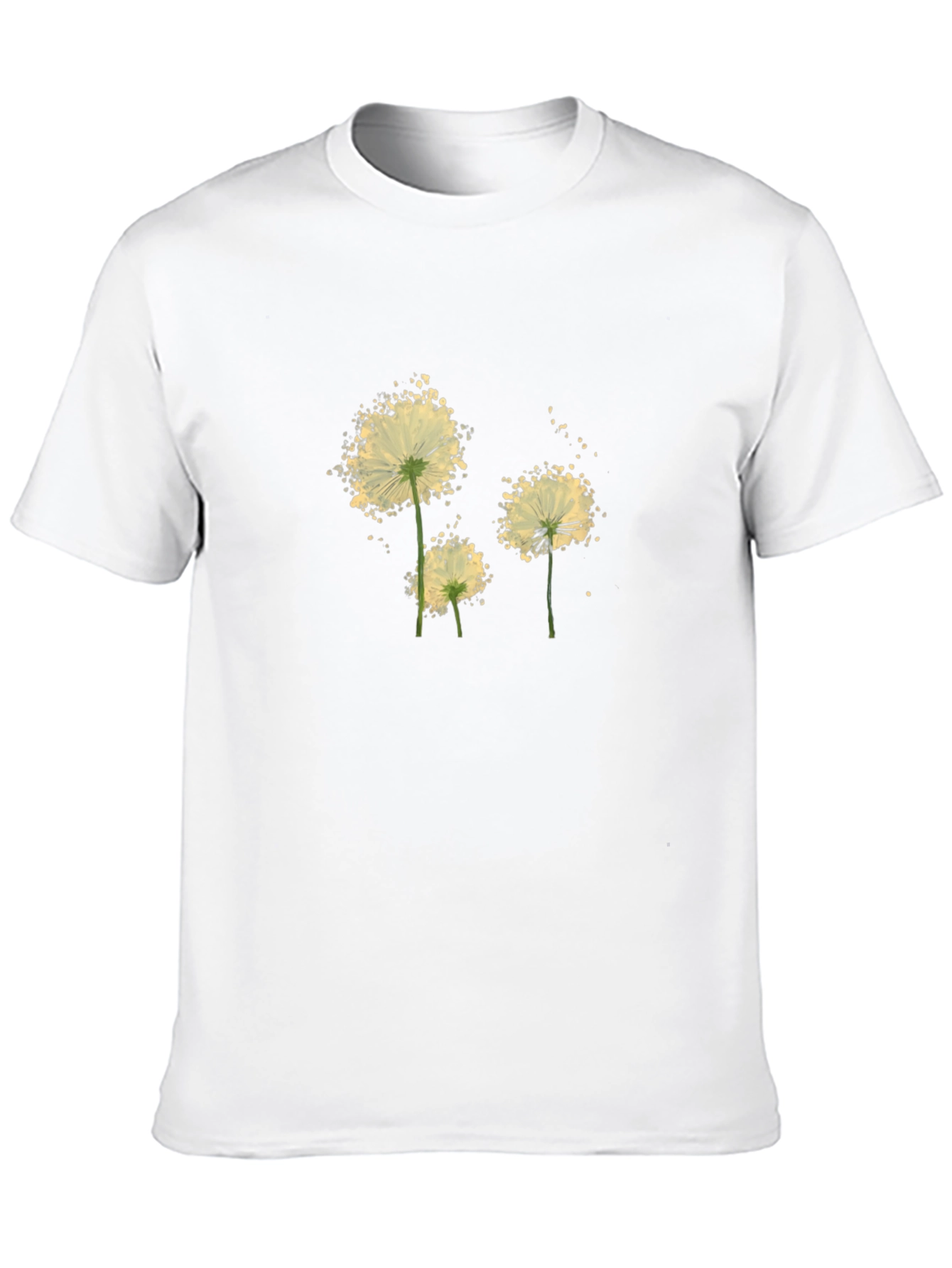 Dandelion Print Black Tee