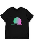 Retro Sunset T-Shirt - Gradient Circle Design
