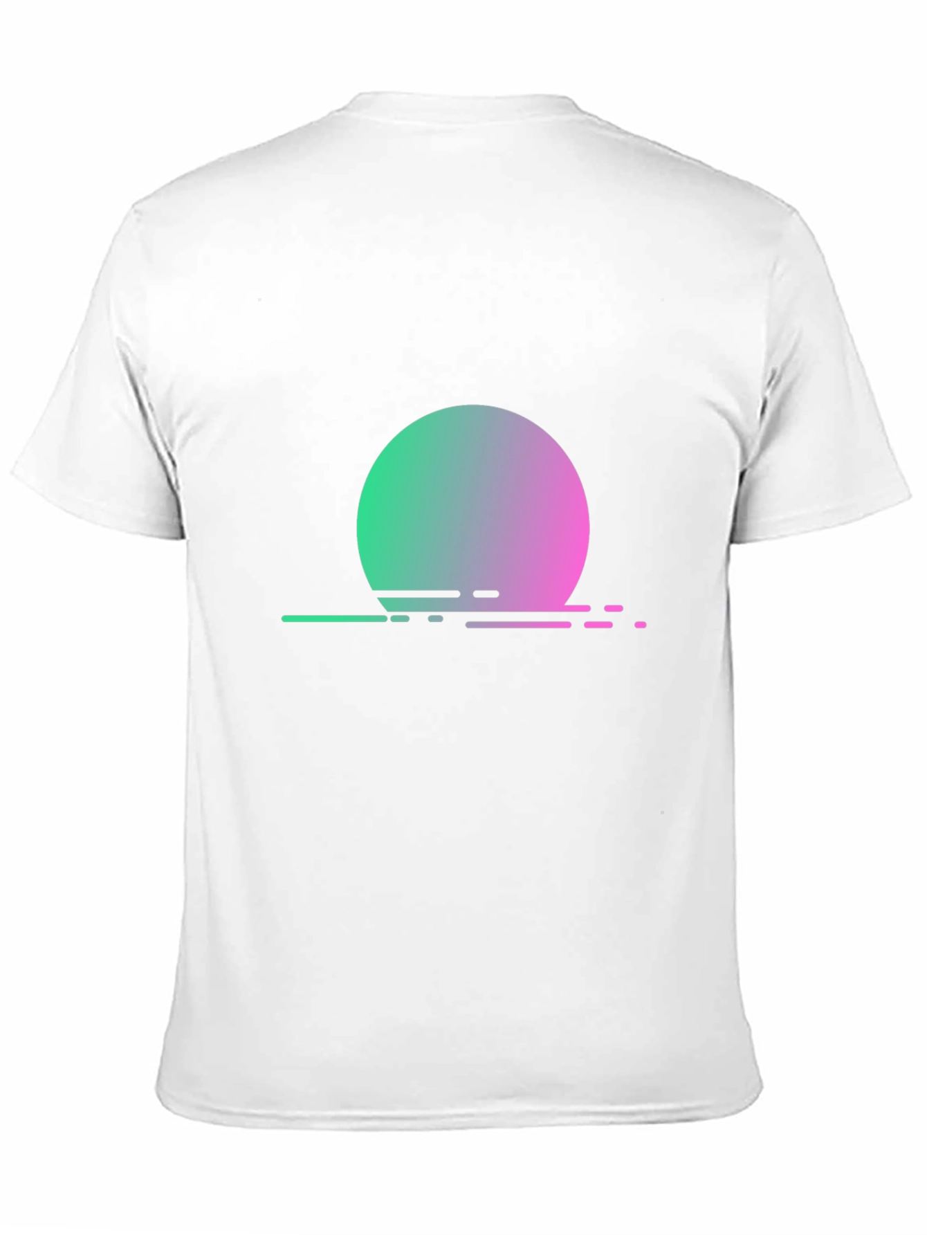 Retro Sunset T-Shirt - Gradient Circle Design