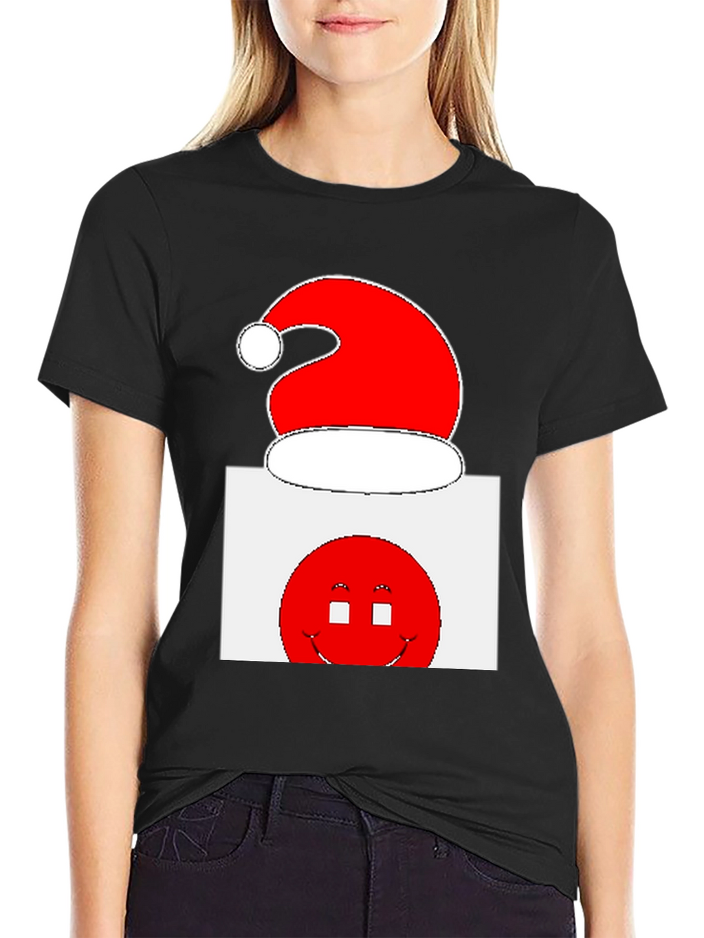 Festive Holiday Smiley Face T-Shirt