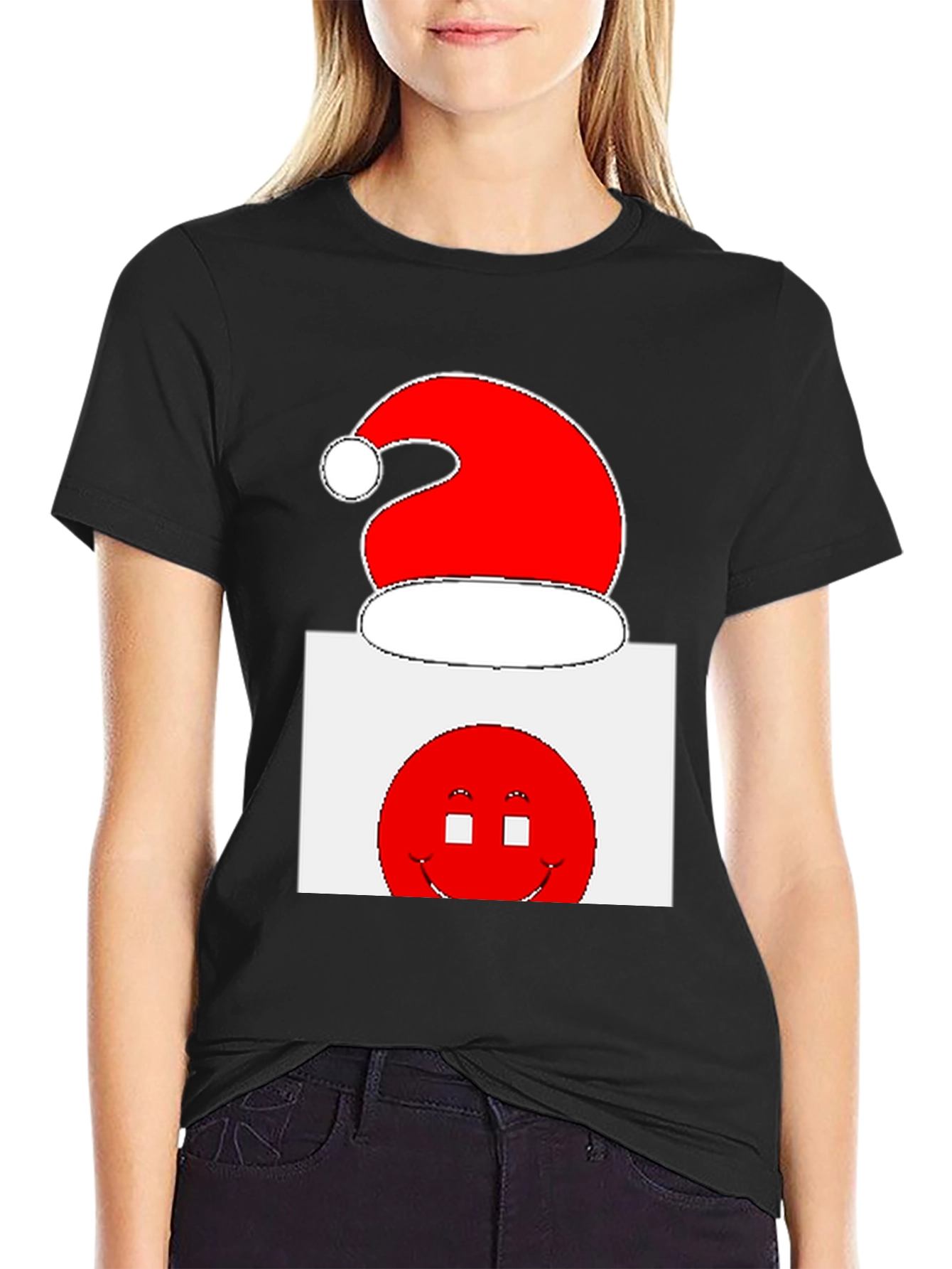 Festive Holiday Smiley Face T-Shirt