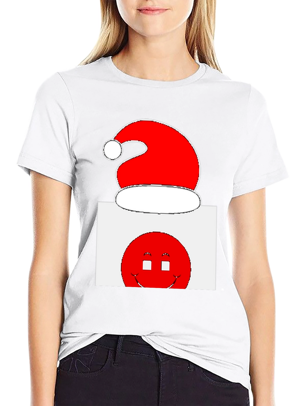 Festive Holiday Smiley Face T-Shirt