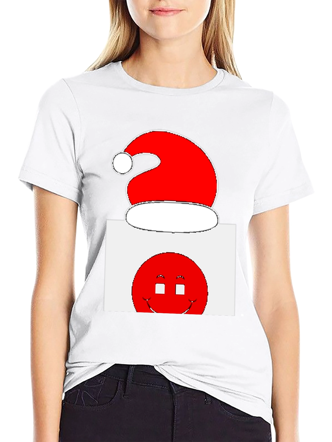 Festive Holiday Smiley Face T-Shirt