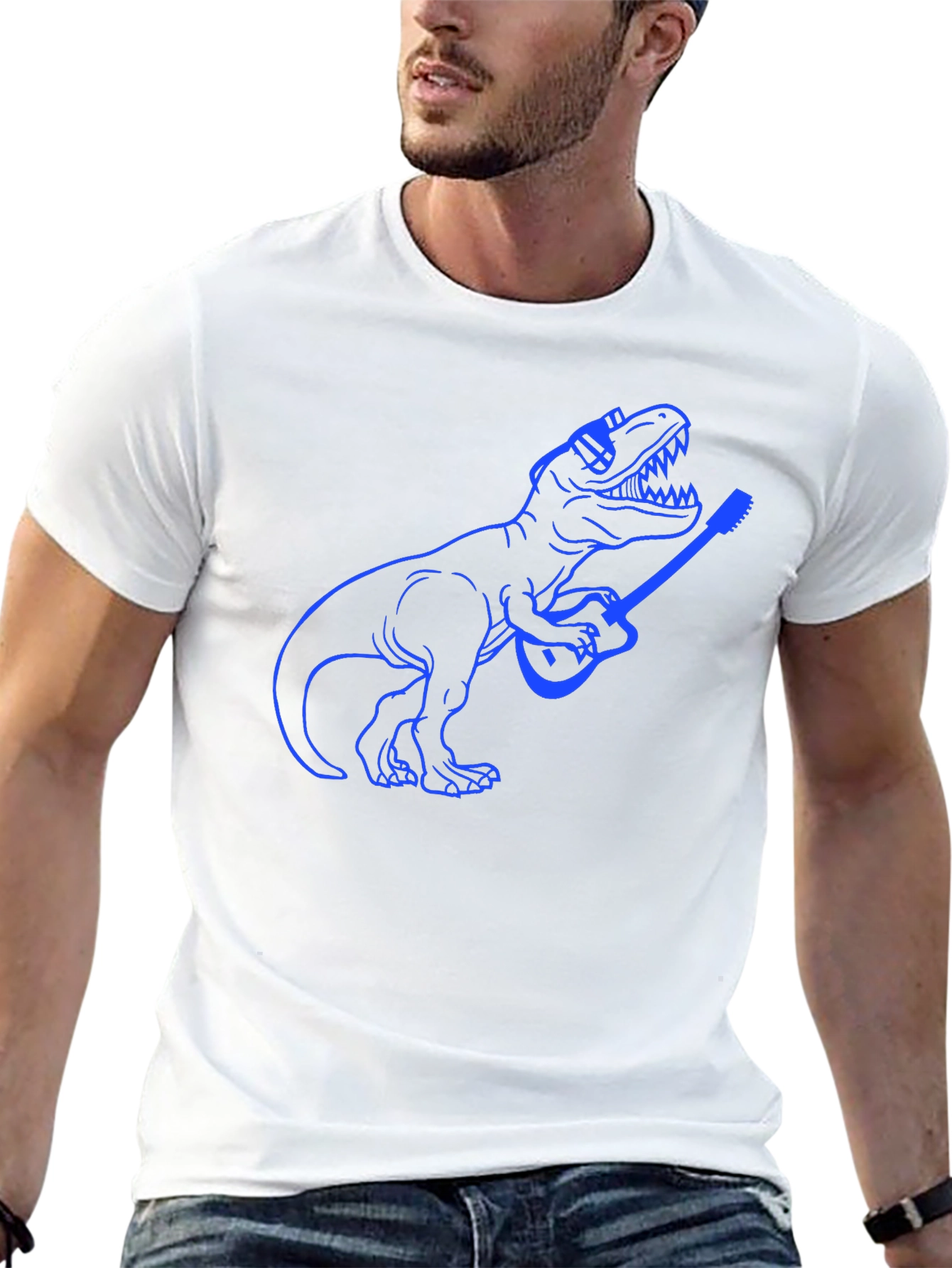 Dinosaur Guitar T-Shirt - Black