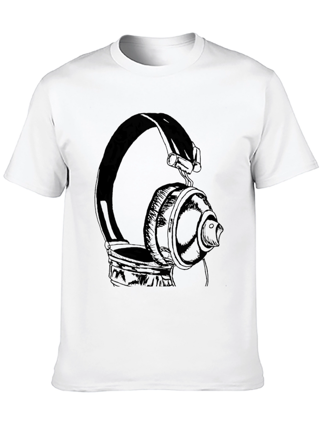 Headphones Graphic T-Shirt - Classic Black Tee